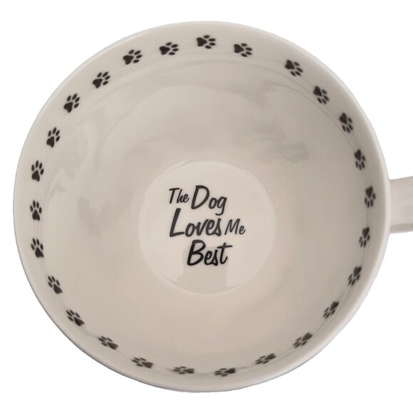 The Dog Loves Me Best 20 oz Coffee Mug Portobello By Design Bone China England - Picture 3 of 9